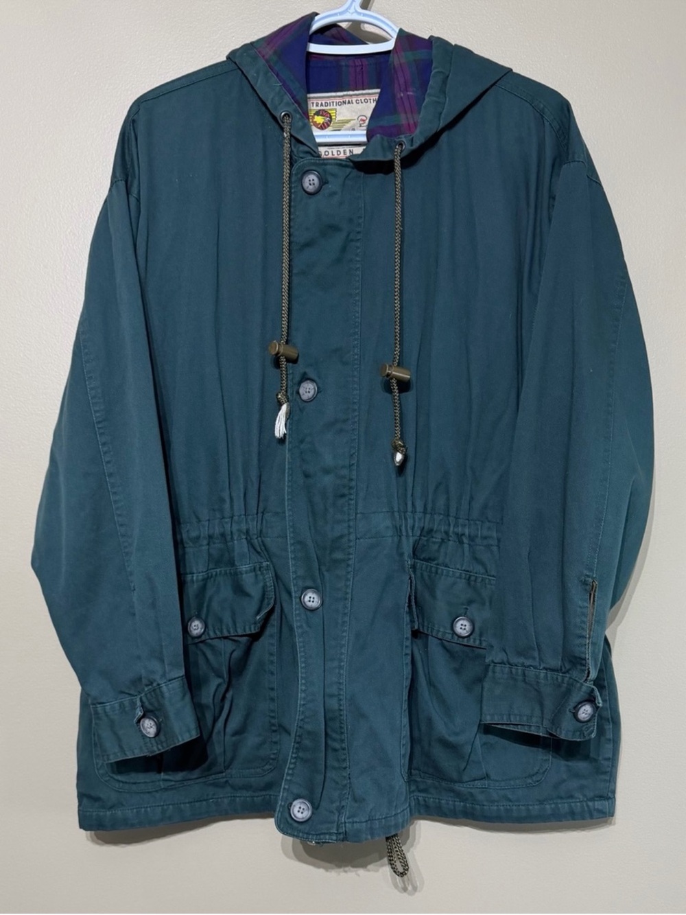 Vintage 90’s Golden Award Traditional Clothing Plaid Lined Field Jacket